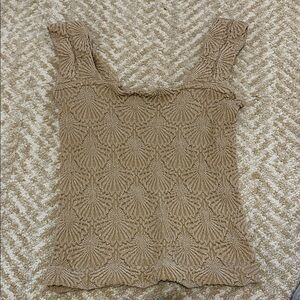 FP Movement by Free People Textured Tan Tank Top